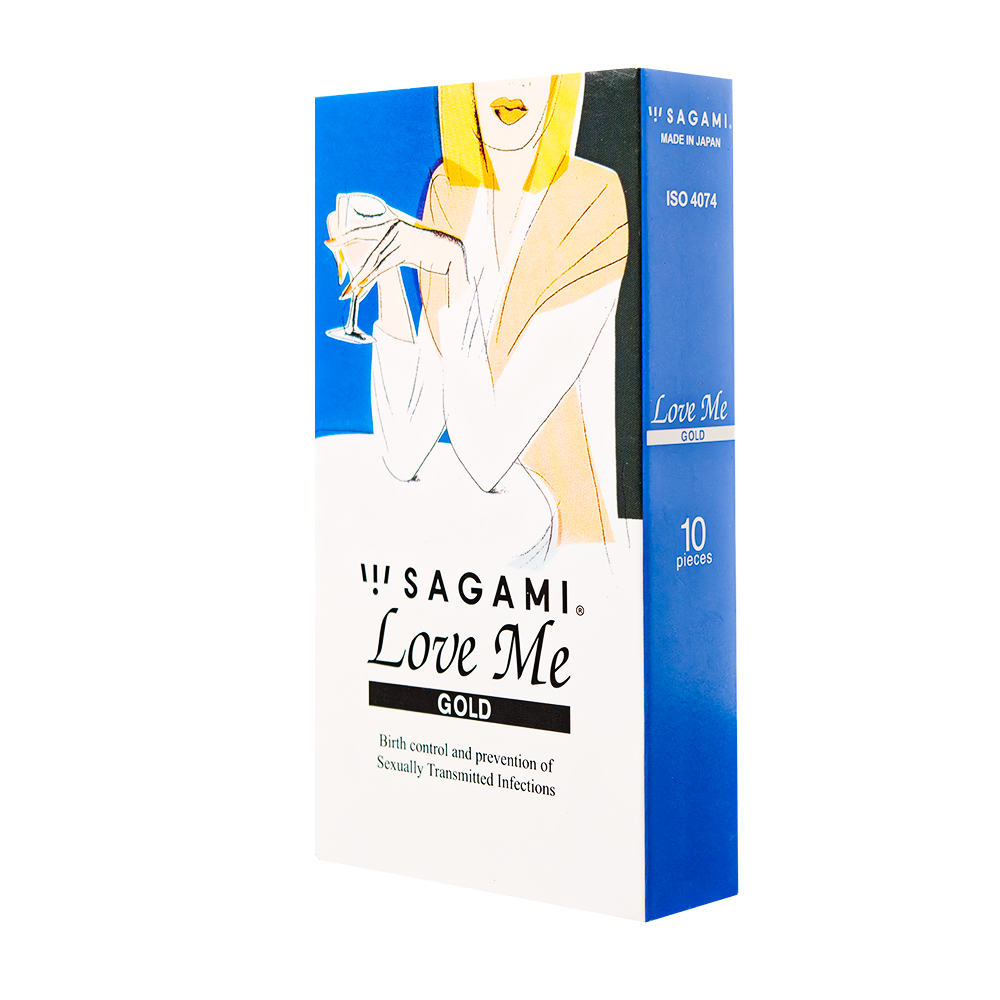Bao cao su Sagami Love Me Gold – Hộp 10 chiếc