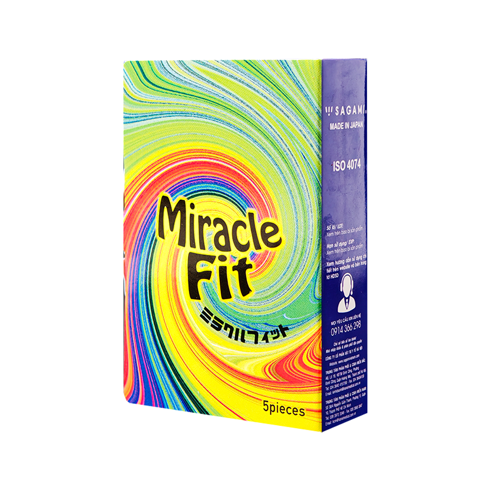 Bao cao su Sagami Miracle Fit – Hộp 5 chiếc